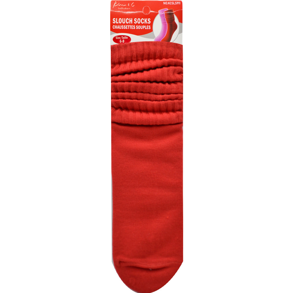 Slouch Socks 6-8 Red (6pair/Pack) Slouch Socks 6-8 Red (6pair/Pack)